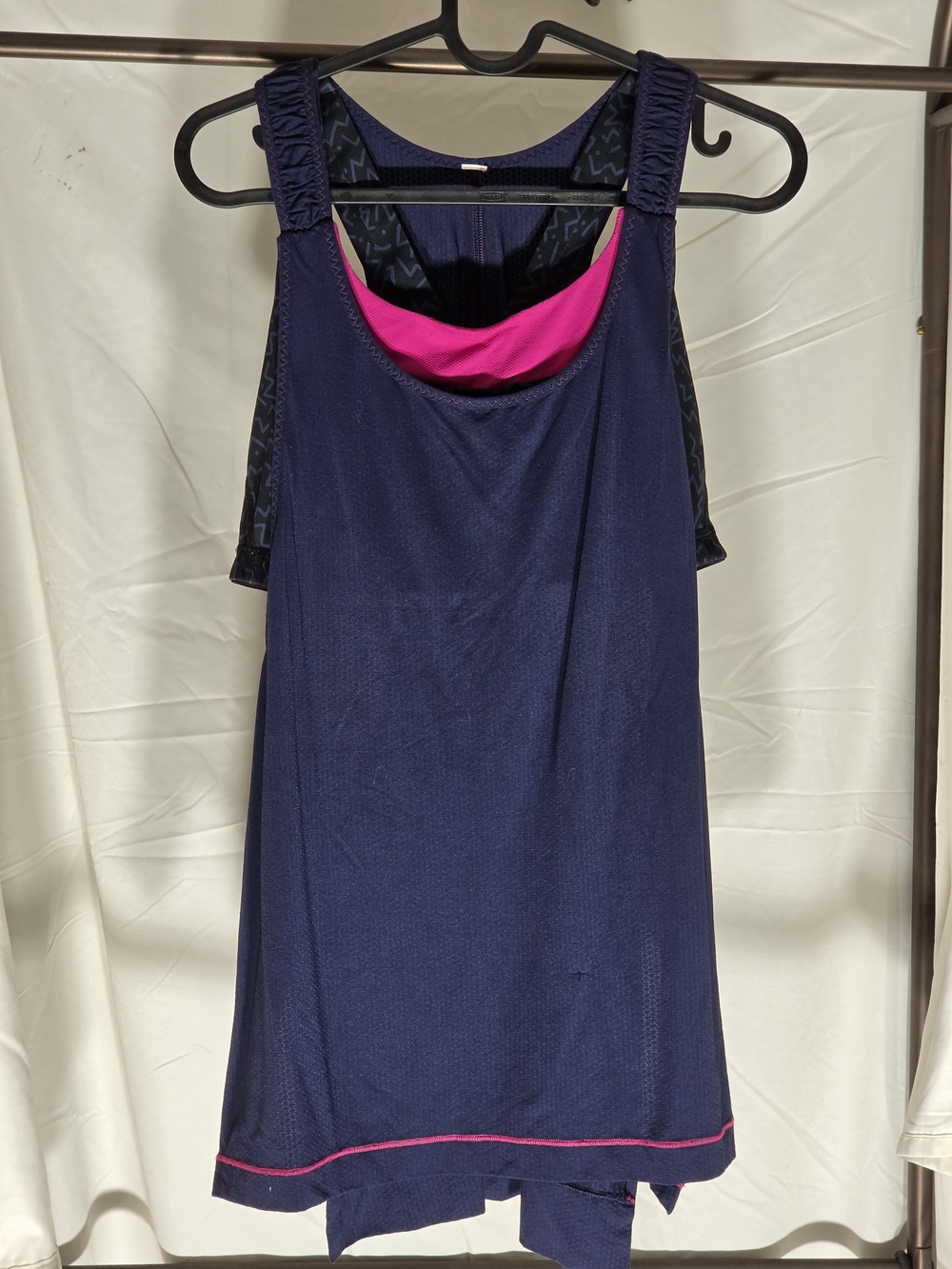 lululemon athletica Navy Tank with Bright Pink Inner Panel